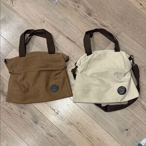 Brown and Cream Canvas Purse/Bags